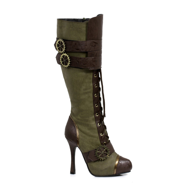 4 Knee High Steampunk Boot With Laces