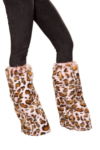 Pair of Pink Leopard Leg Warmers