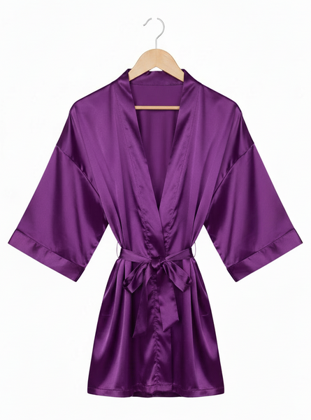 Satin Robe Purple