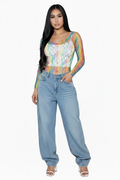Rainbow Net Bodysuit
