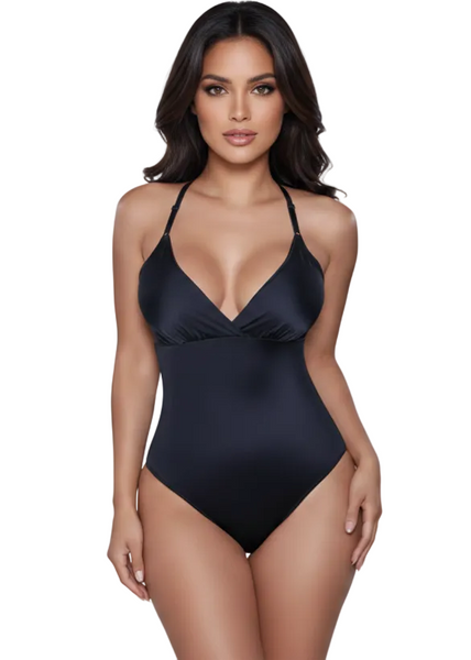 What Waist Shapewear Bodysuit Black