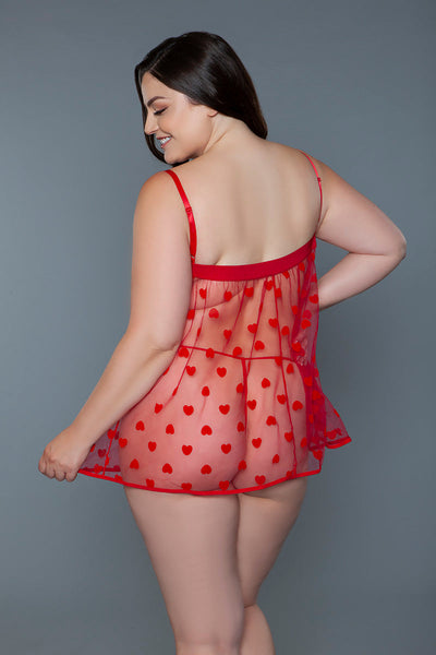 Red Hearts Valentine Babydoll