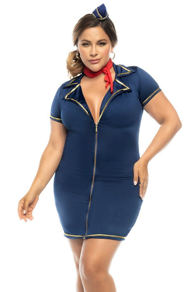 Up in the Sky Plus Costume, Flight Attendant Costume Plus Size