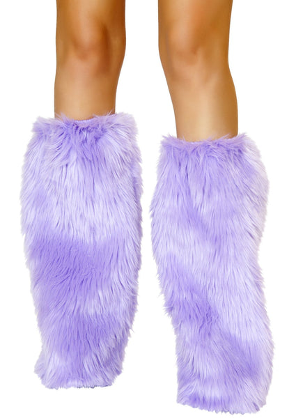 Faux Fur Legwarmers Lavender