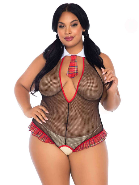 Teachers Pet Schoolgirl Fishnet Teddy
