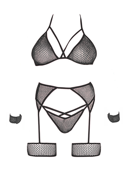 All Tied Up Shimmer Bra and Panty Set