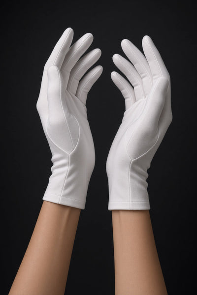 White Wrist Gloves