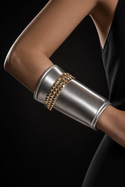 Wrist Cuffs with Gold Trim