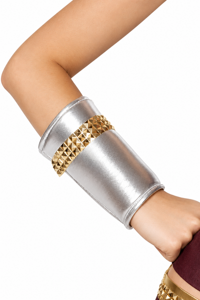 Wrist Cuffs with Gold Trim