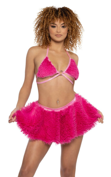Faux Fur Circle Skirt