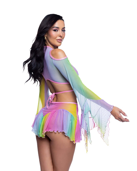 Pastel Flow Top and Skirt Set, JValentine Festival Outfit