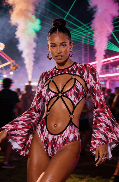 5-Ring Bodysuit, JValentine Festival Outfit