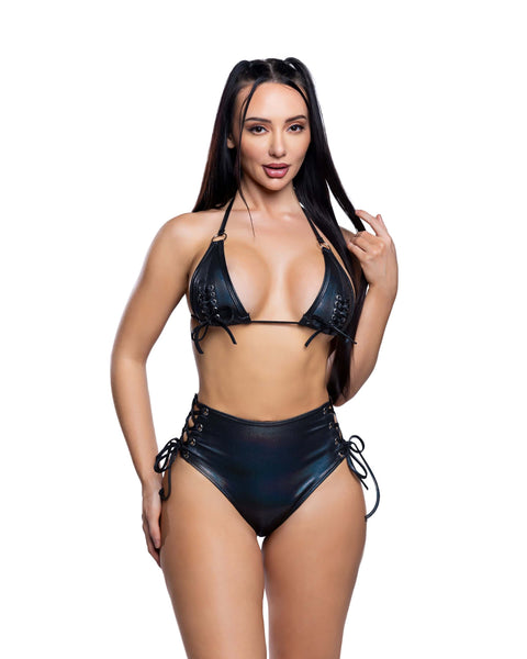 Lace-up Top and High-Waist Short Set, JValentine Festival Outfit