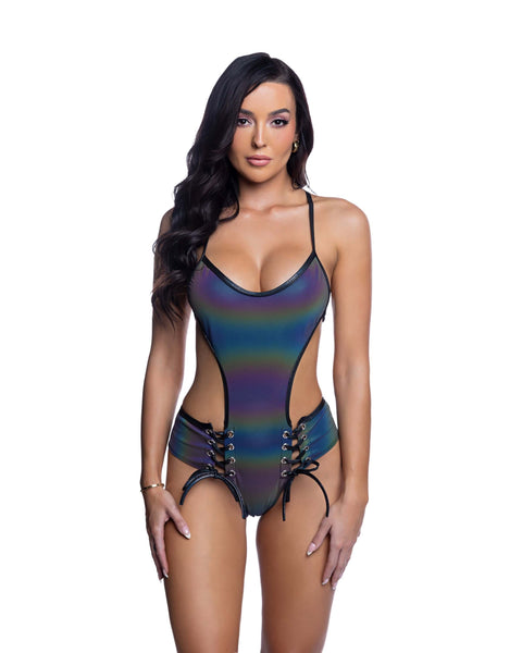 Reflective Lace-up Bodysuit, JValentine Festival Outfit