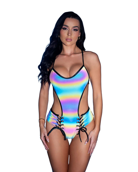 Reflective Lace-up Bodysuit, JValentine Festival Outfit