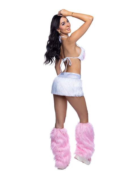 Faux Fur Heart Skirt and Top Set, JValentine Festival Outfit