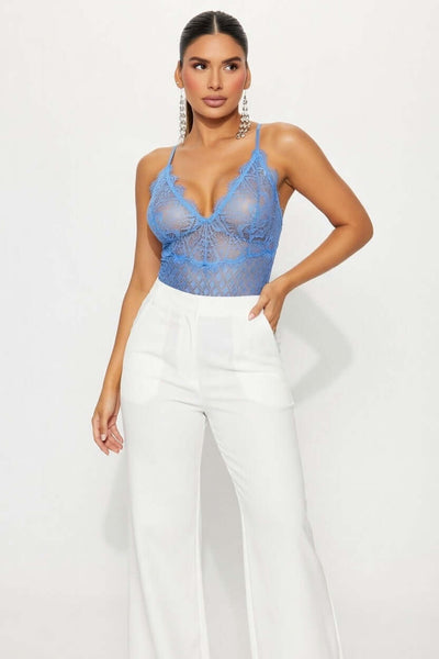 Ultramarine Diamond Mesh Bodysuit