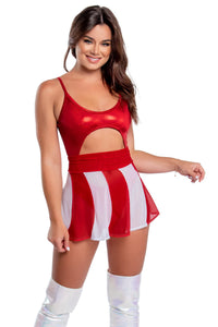 JValentine Candy Cane Mesh Skater Skirt