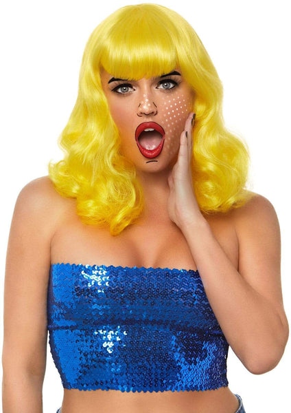 16" Retro Curly Bob Wig
