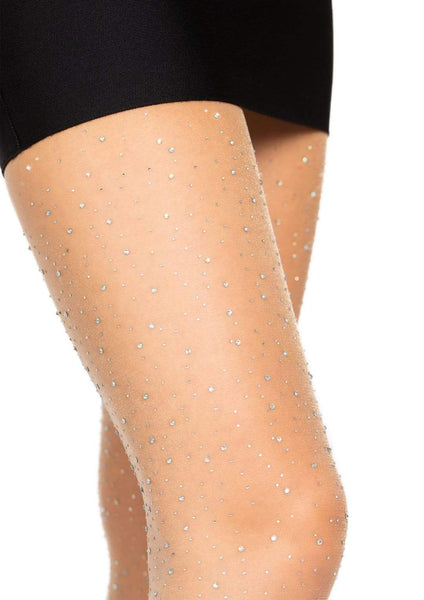 Sheer Rhinestone Tights