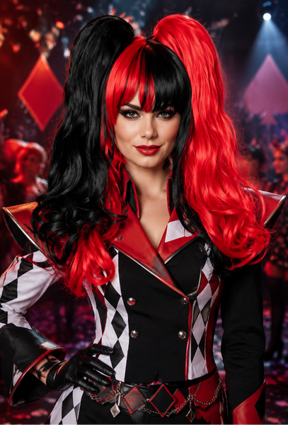 Black Red Wig
