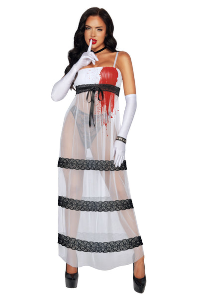 Bloody Jen Dress Costume, Jennifer's body movie inspired white dress