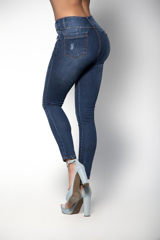 Butt lifting jeans with Girdle Lining