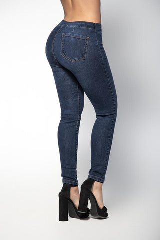 Butt Lifting Jeans with Side Zipper