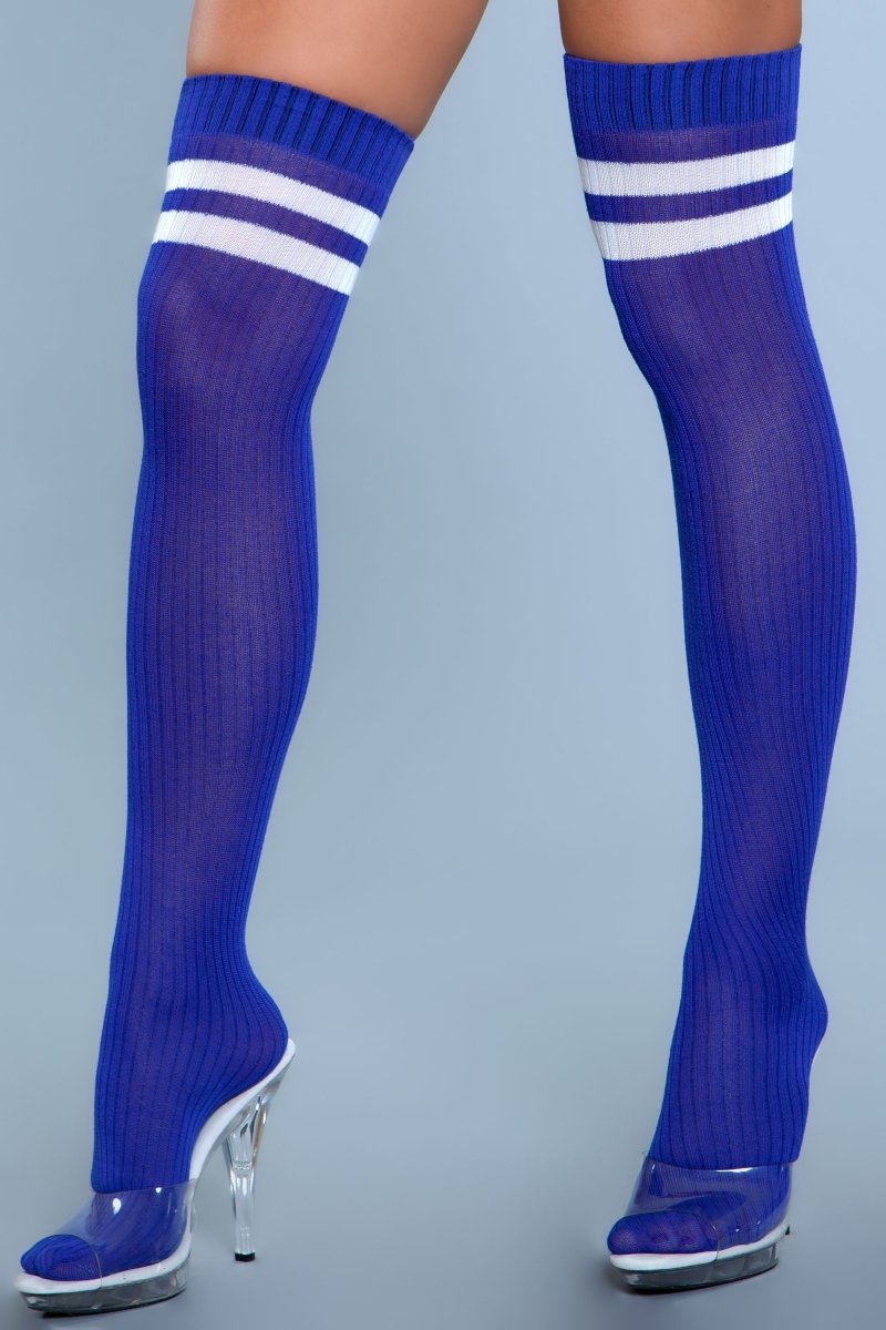 Going Pro Thigh Highs Blue