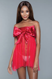 Red Bow Lingerie Dress