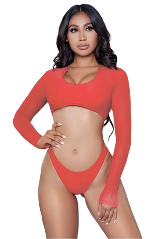 Cardi 2 Piece Swimsuit Red