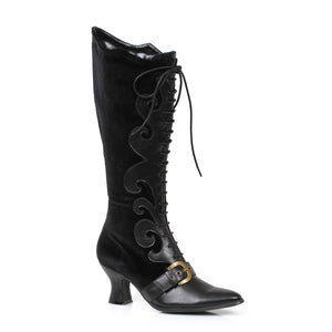 Black Victorian Boot with Lace Up