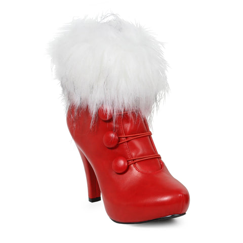 4 Womens Bootie with Faux Fur