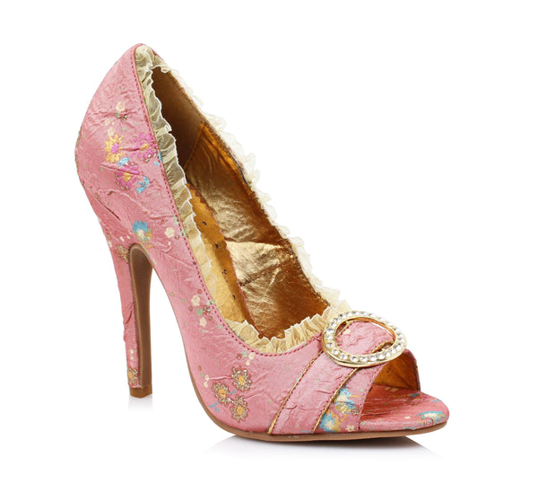 4.5 Decorative Fabric Peep-Toe W/Rhinestones