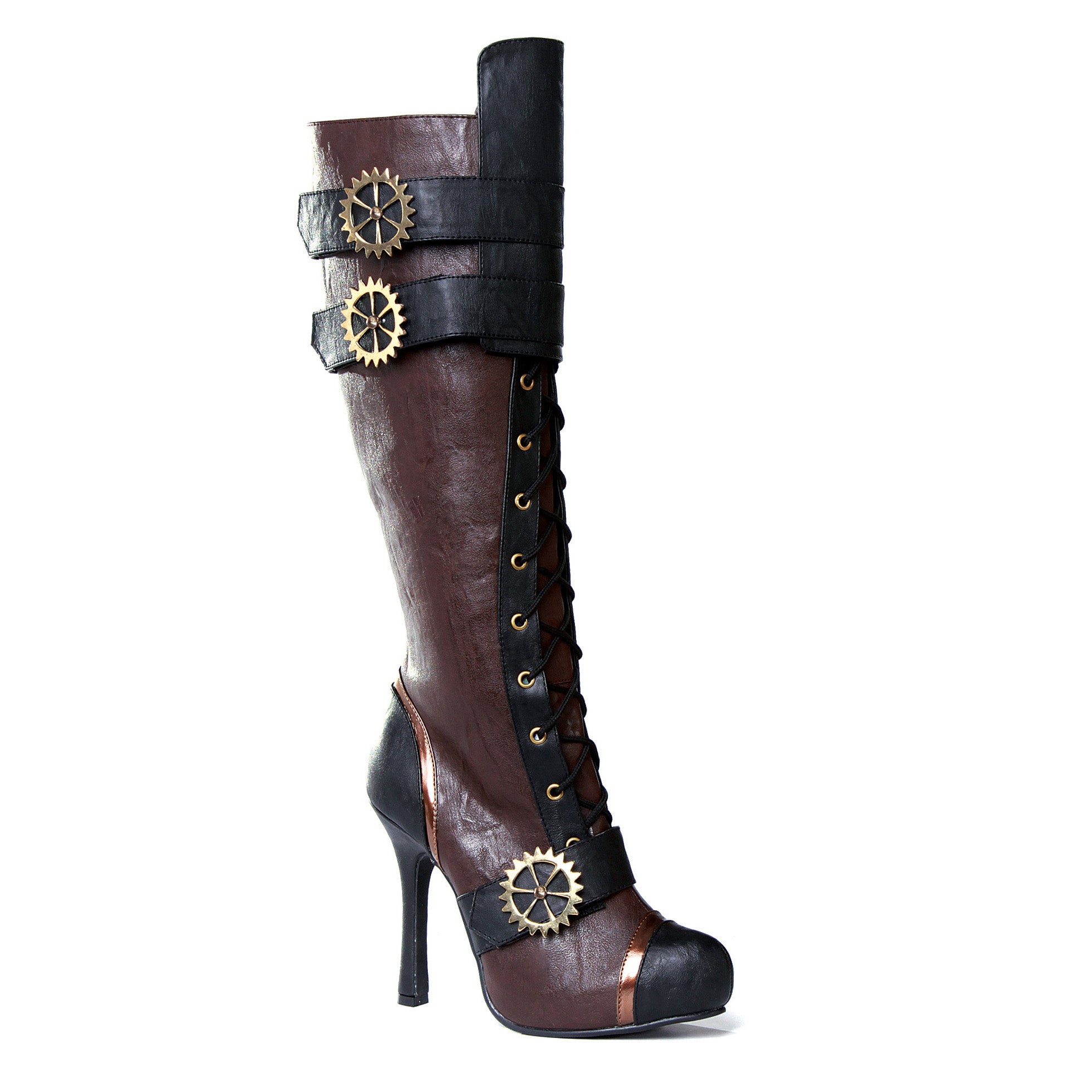4 Knee High Steampunk Boot With Laces