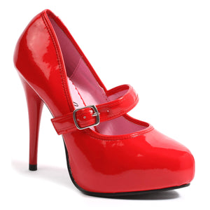 Red Mary Jane Pump with Platform
