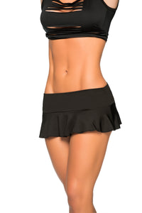 Black Flirty Mini Skirt
