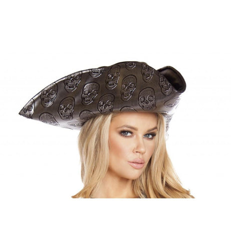 Skull Embroidered Pirate Hat