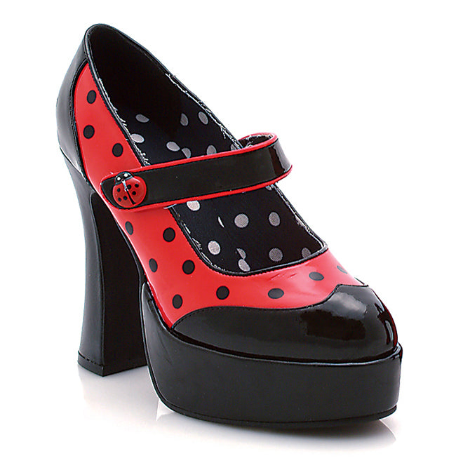 5.5 Heel W/ Polka-Dot And Ladybug Button