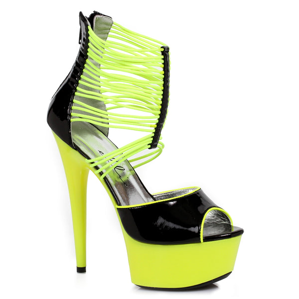 6 Neon Stiletto With Elastic Band