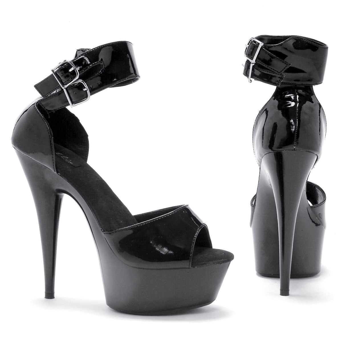 6 PEEPTOE PLATFORM WITH DOUBLE STRAP CUFF DETAIL