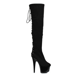 6 Thigh High Boot with Back Lace-up