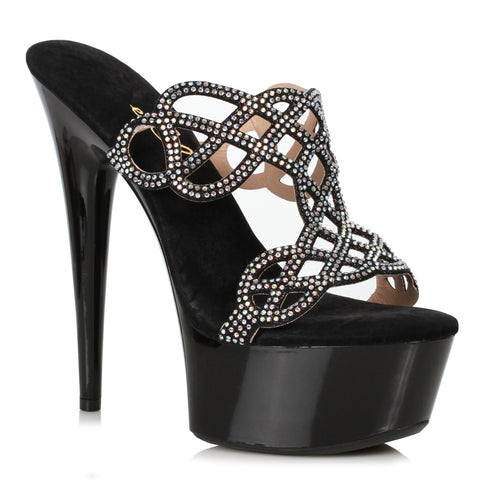 6 Rhinestone Mule Sandal