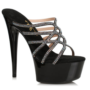 6 Rhinestone Mule Sandal