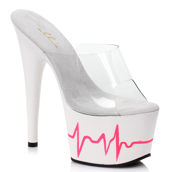 7 inch Heart Beat Design Mule