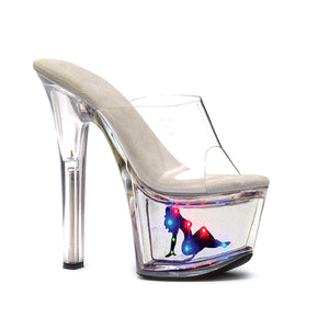 7 Pointed Stiletto W/Light Up Truckgirl Mule