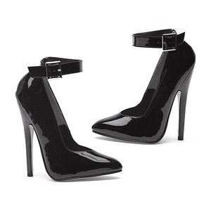 6 Heel Fetish Pump With Ankle Strap