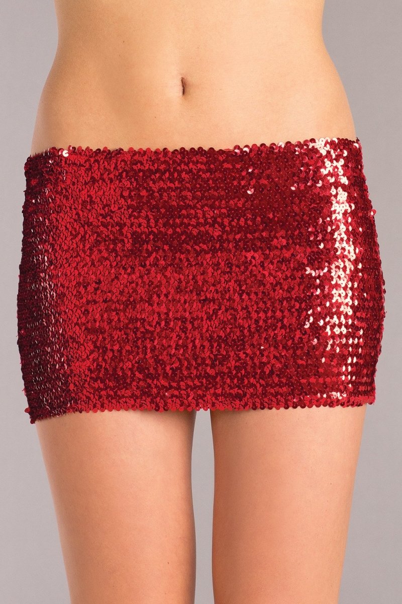 Sequin Skirt Red