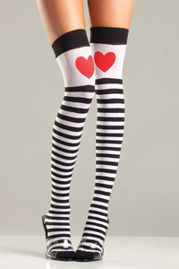 Queen Of Hearts Thigh Highs