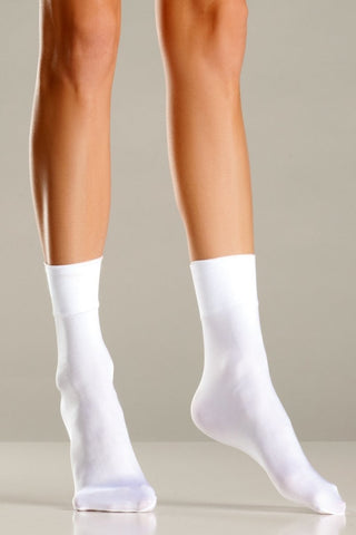 White Nylon Ankle Socks